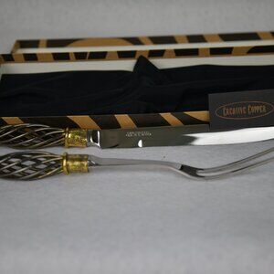 Stainless Steel African Spoon Carving Knife & Fork Set